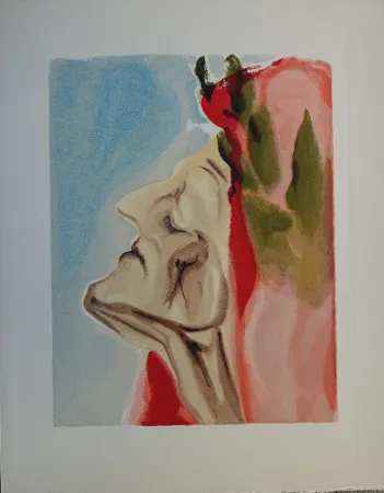 木刻 Dali - Divine Comédie, Paradis 7, Le doute de Dante