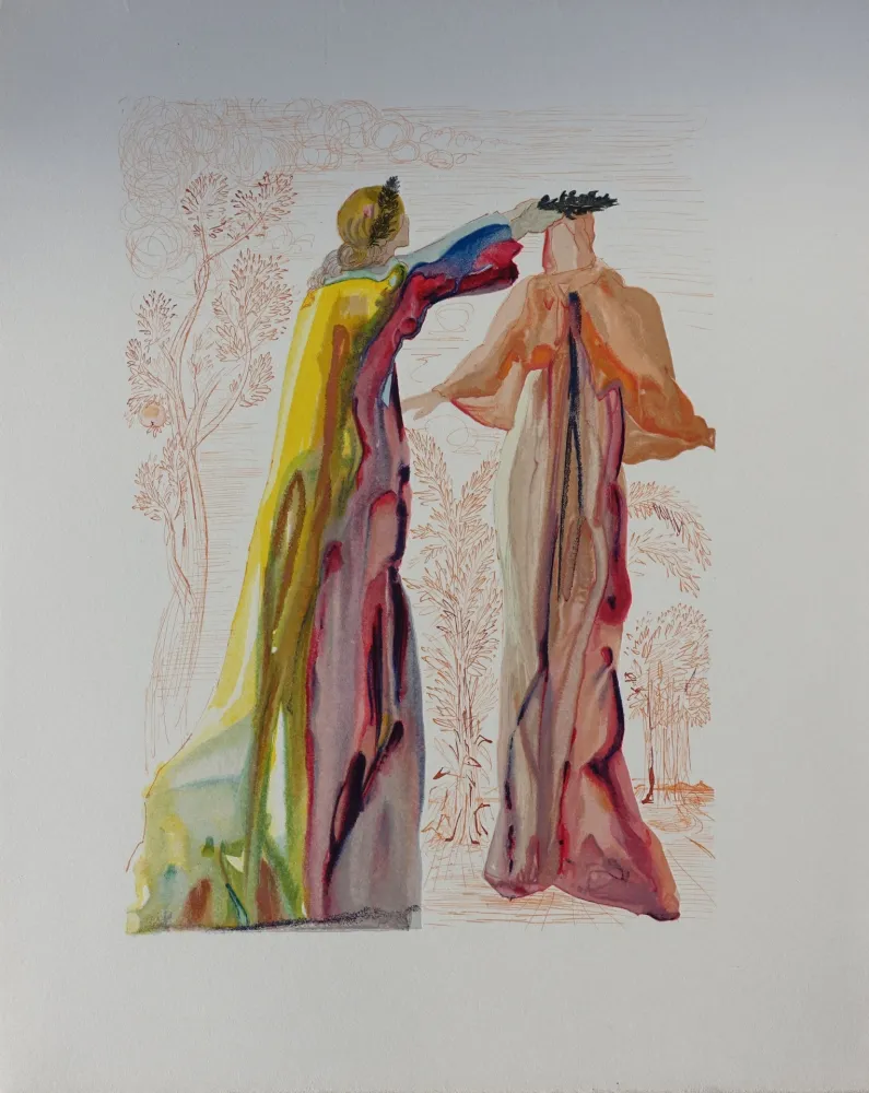 木刻 Dali - Divine Comédie, Purgatoire 27, Derniers mots de Virgile