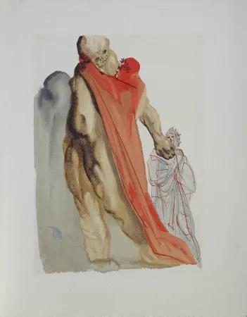 木刻 Dali - Divine Comédie, Purgatoire 5, Les reproches de Virgile