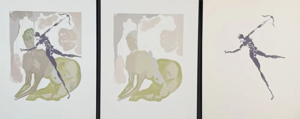 木刻 Dali - Divine Comedy Hell Canto 12 Decomposition (3 Pieces)