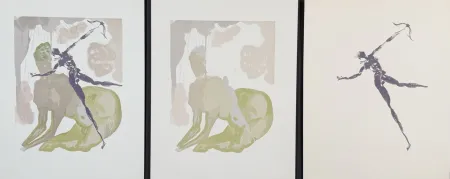 木刻 Dali - Divine Comedy Hell Canto 12 Decomposition (3 Pieces)