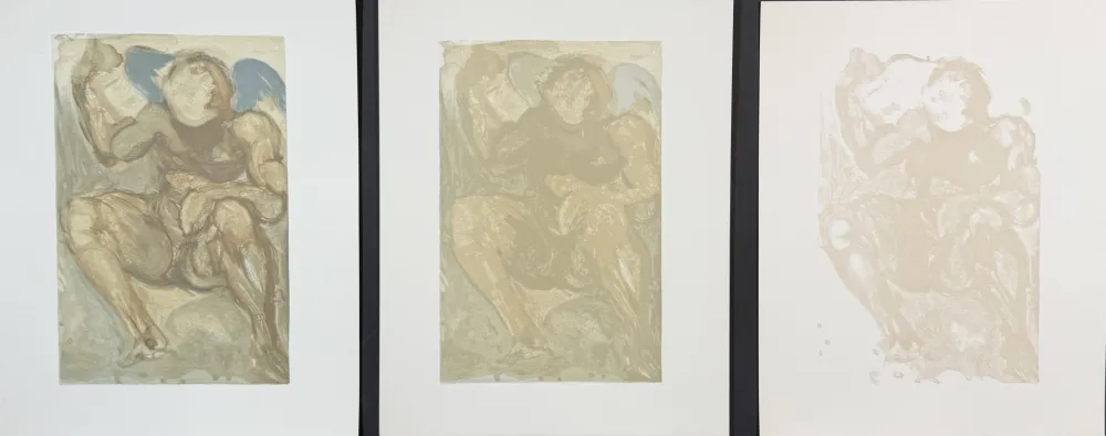 木刻 Dali - Divine Comedy Purgatory Canto 15 Decomposition (3 Pieces)