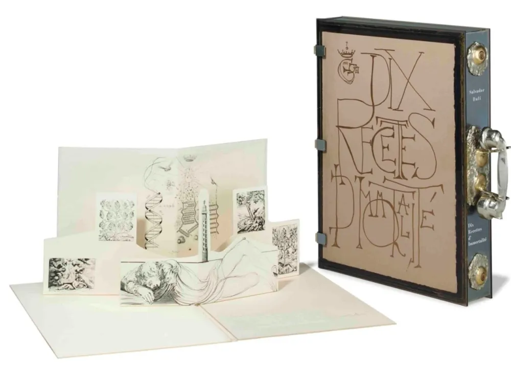 石版画 Dali - Dix Recettes d'Immortalité