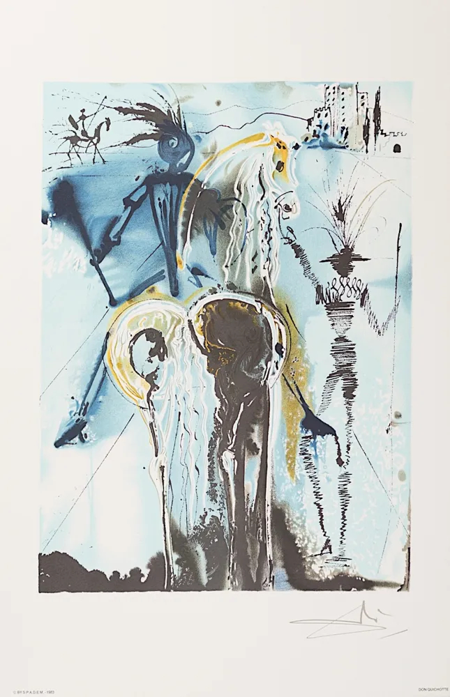 石版画 Dali - Don Quichotte