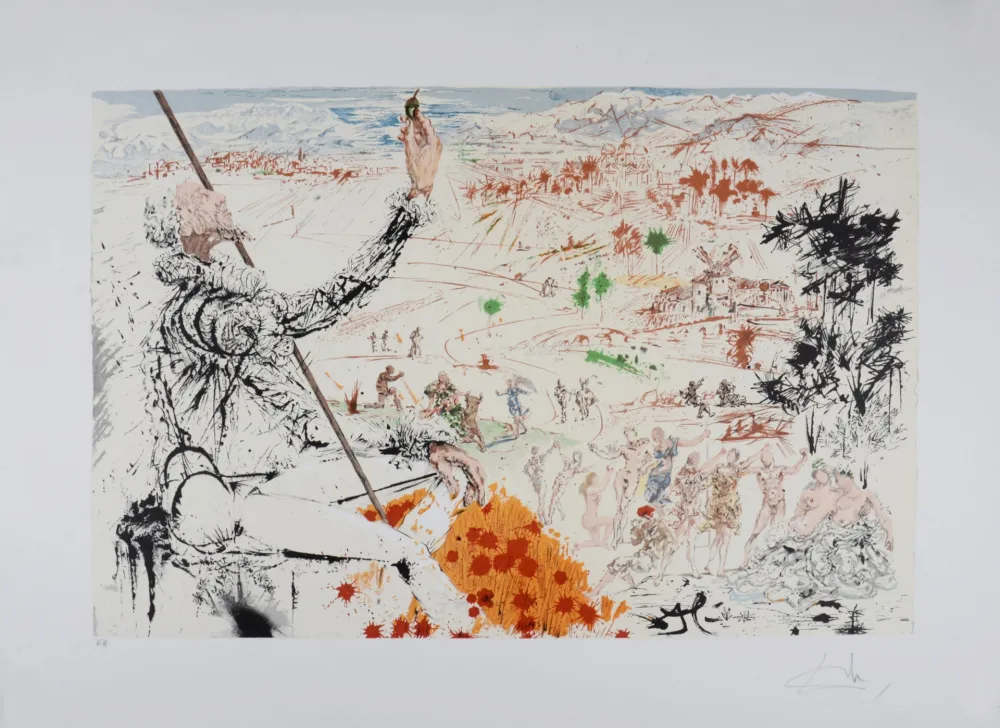 版画 Dali - Don Quichotte : L'Age d'Or, 1957 - Hand-signed