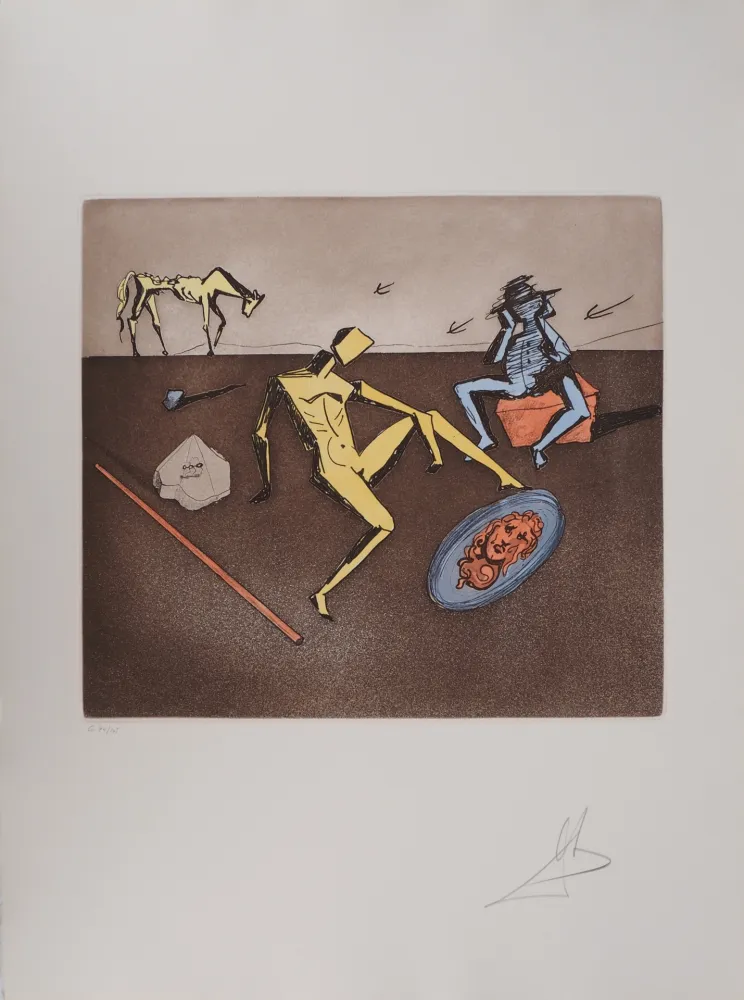 版画 Dali - Don Quichotte, le Miroir de la Chevalerie