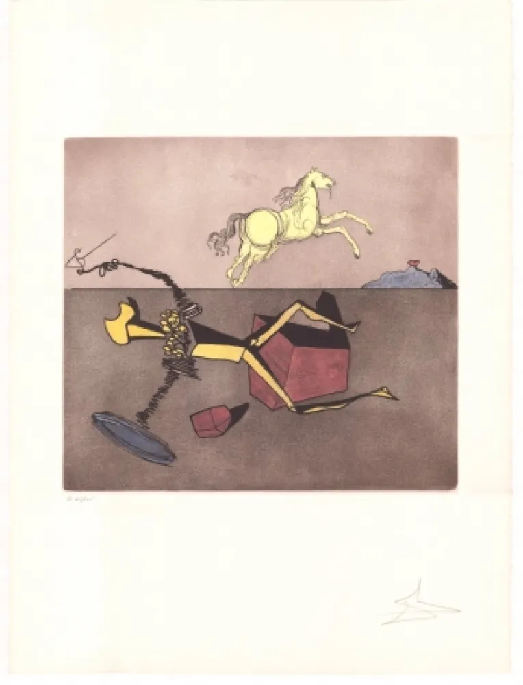 版画 Dali - Don Quijote - Aspiration