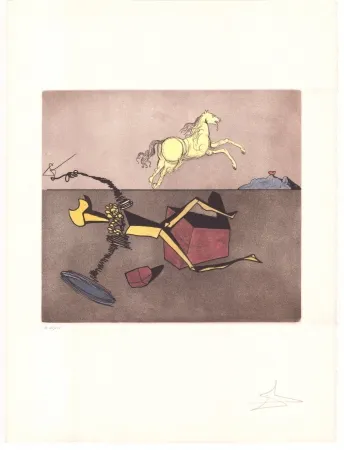 版画 Dali - Don Quijote - Aspiration