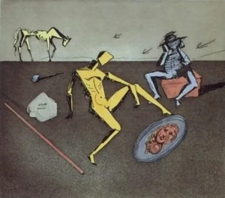 版画 Dali - Don Quijote - le chevalier aux miroirs