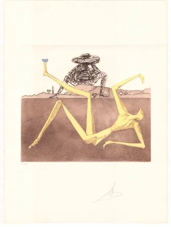 版画 Dali - Don Quijote - the heart of madness