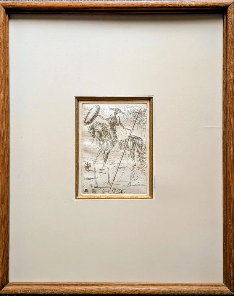 版画 Dali - Don Quixote and Sancho Panza - Original platesigned engraving, 1964