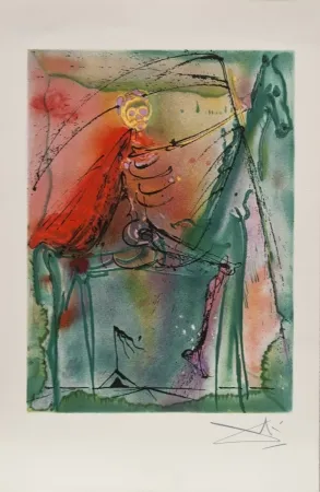 石版画 Dali - El caballo de la muerte