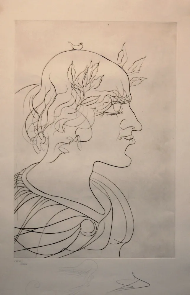版画 Dali - Emperador Trajano