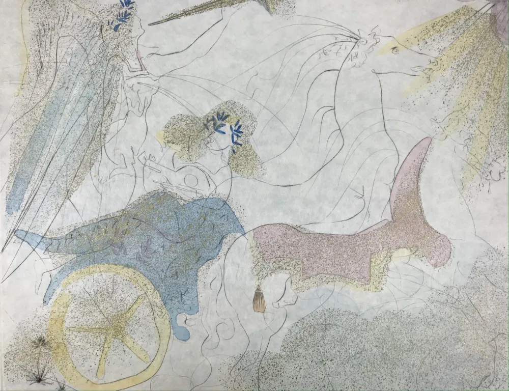 蚀刻飞尘法 Dali - Euterpe ( from ''Le Muses'' portfolio )