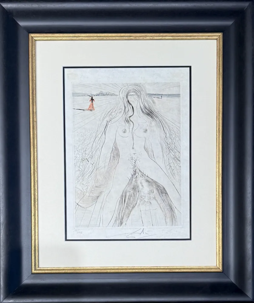 版画 Dali - Femme à cheval