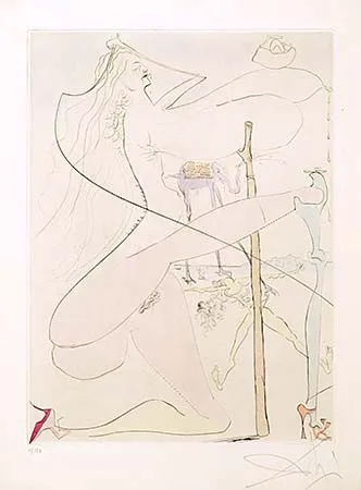 版画 Dali - Femme a la Bequille (Woman with Crutch)