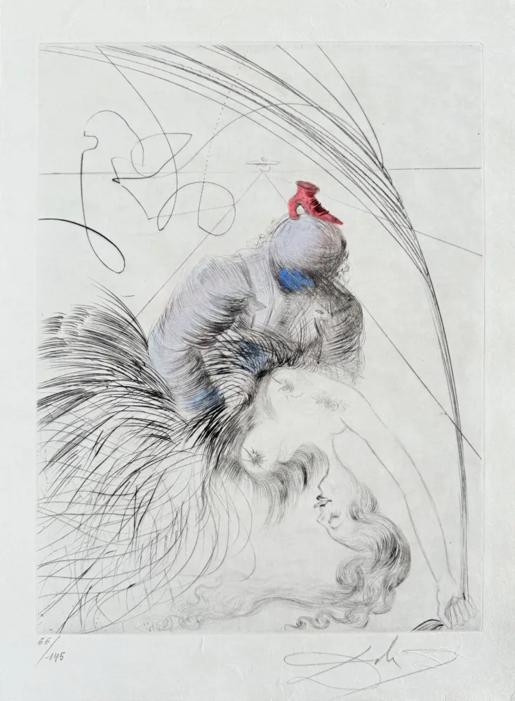 版画 Dali - Femme à la chaussure