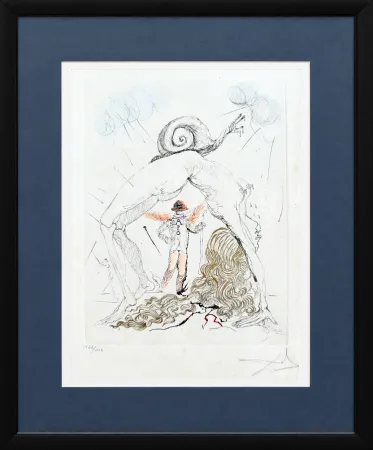 蚀刻版画 Dali - Femme à l’escargot (Woman with Snail)