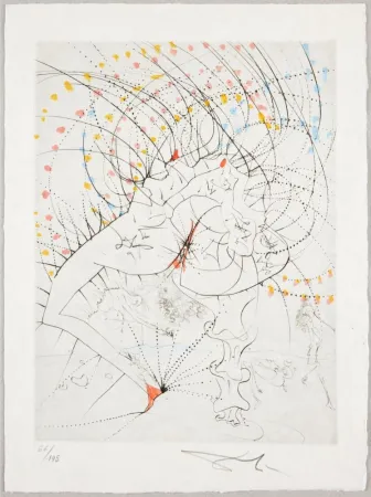 蚀刻版画 Dali - Femme-feuille, Leaf-woman