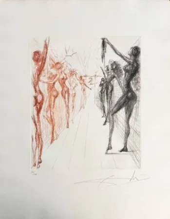 干刻版画 Dali - Femmes dans les vagues (Women in the Waves)