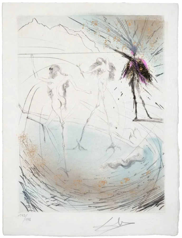 干刻版画 Dali - Femmes poules (Hen Women)