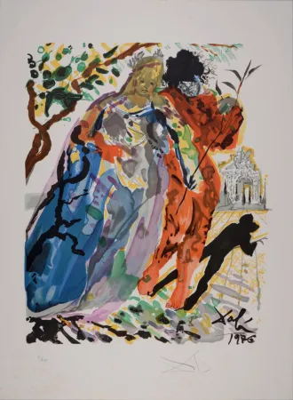 石版画 Dali - Fille de Minos..., from Ovide L'art D'aimer - Hand-signed - Large size