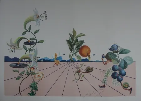 石版画 Dali - Flordali