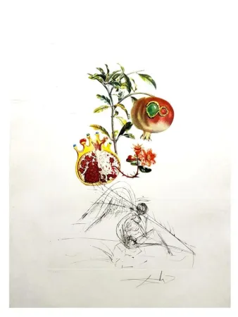版画 Dali - Flordali - Grenade et l'Ange