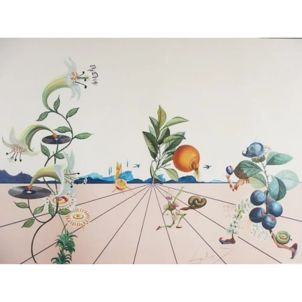 石版画 Dali - Flordali I