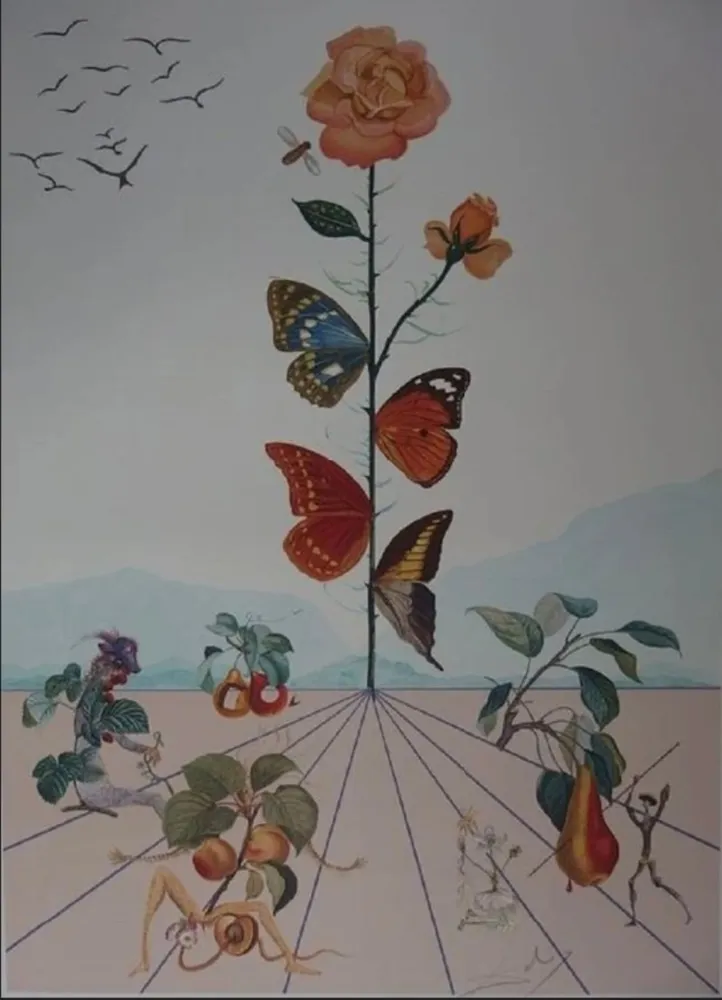 石版画 Dali - Flordali II
