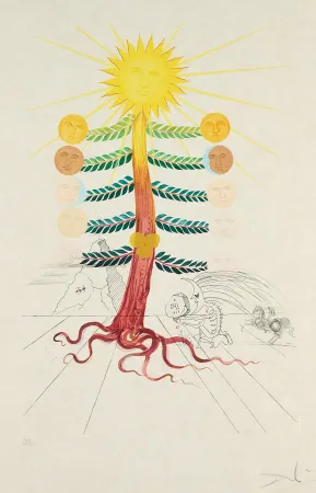 干刻版画 Dali - Flordali. Lune