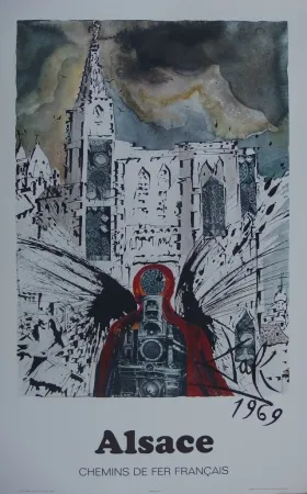 版画 Dali - France : Alsace (SNCF)