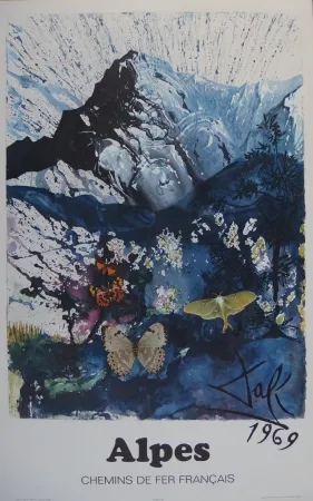 版画 Dali - France : Les Alpes (SNCF)