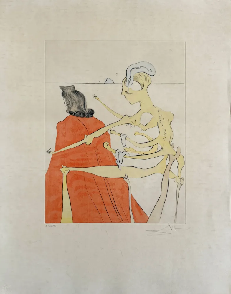 蚀刻版画 Dali - Gala's Godly Back