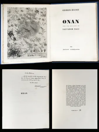 插图书 Dali - Georges Hugnet : ONAN. 1 gravure originale signée (1934)