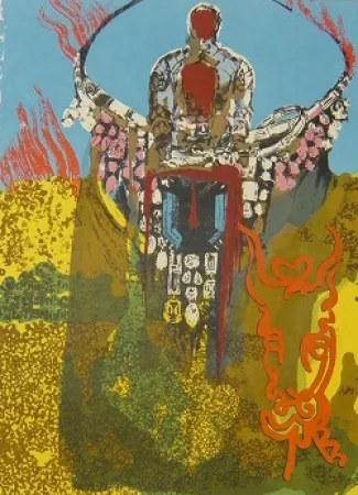 石版画 Dali - Golden Calf