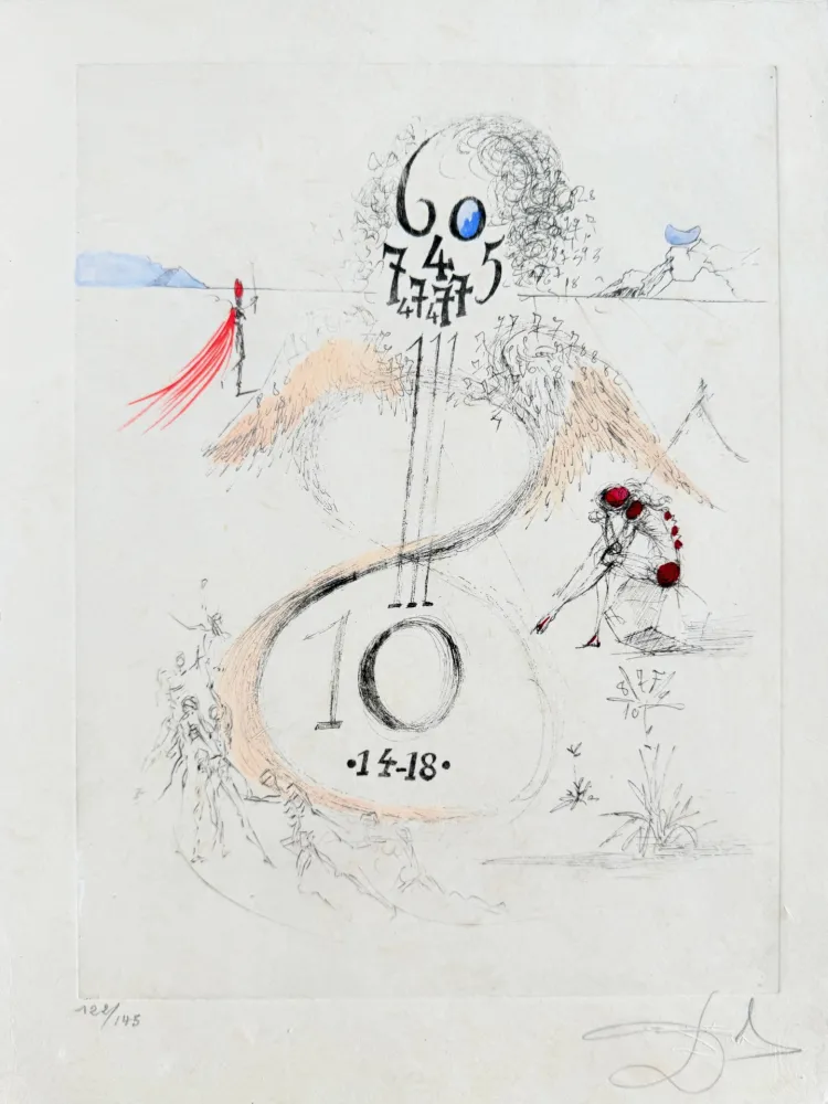 蚀刻版画 Dali - Guerre de 1914–1918 (The 1914–18 War)