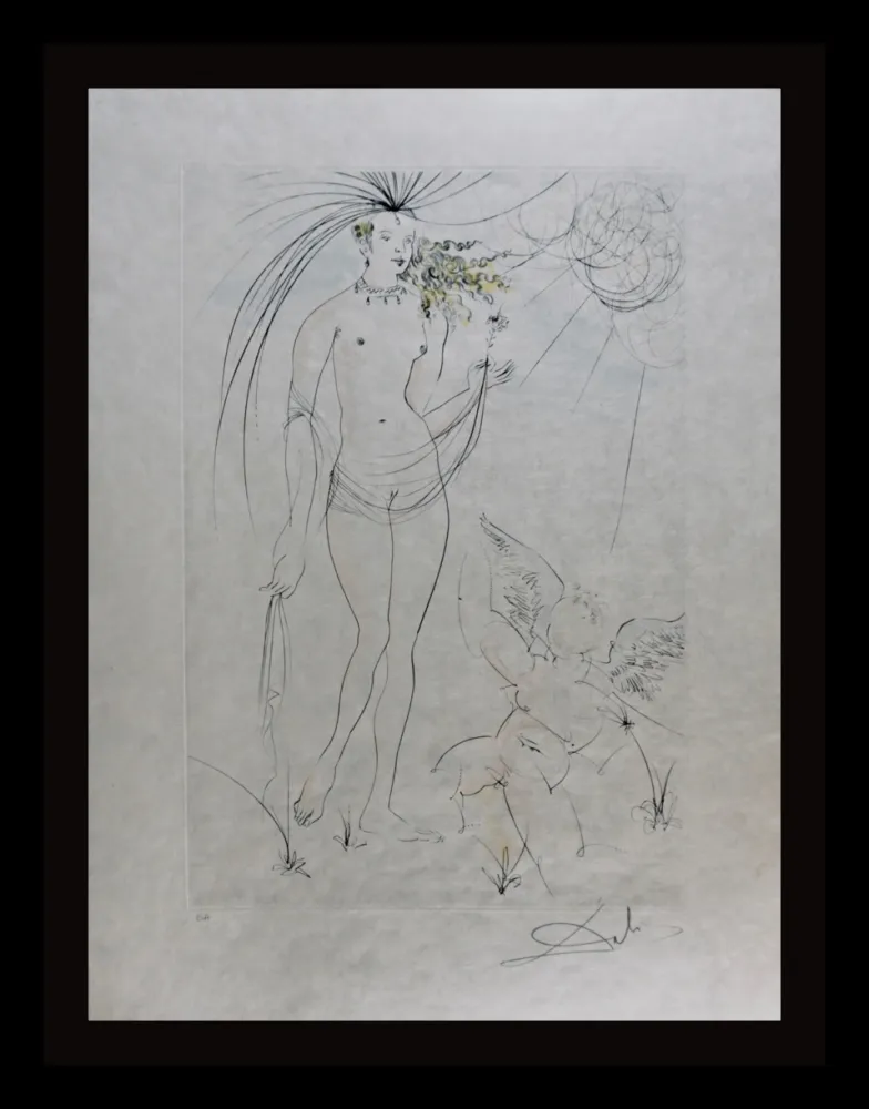 版画 Dali - Hommage a Albrecht Durer Venus & Cupid