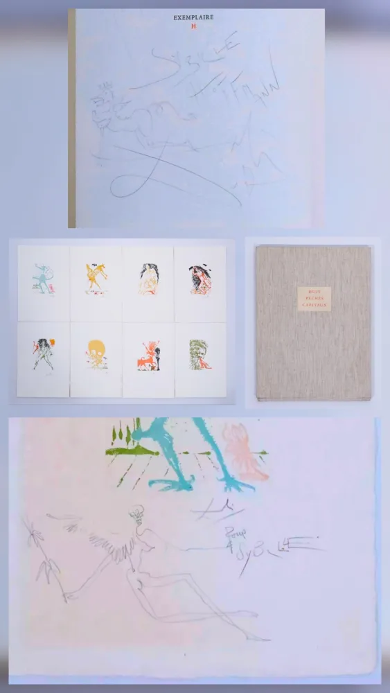 飞尘腐蚀法 Dali - Huit péchés capitaux - with two original drawings