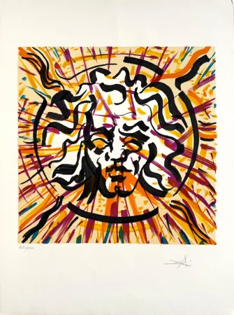 石版画 Dali - Il sole (The Sun)