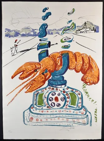 版画 Dali - Imaginations & Objects of The Future Cybernetic Lobster Telephone