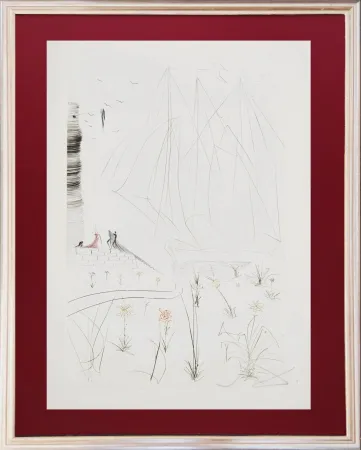 蚀刻版画 Dali - Iseult's Arrival