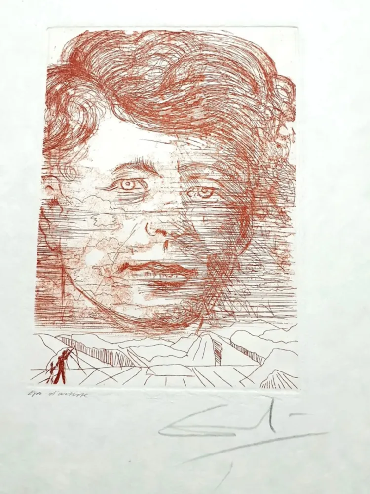 版画 Dali - John Kennedy