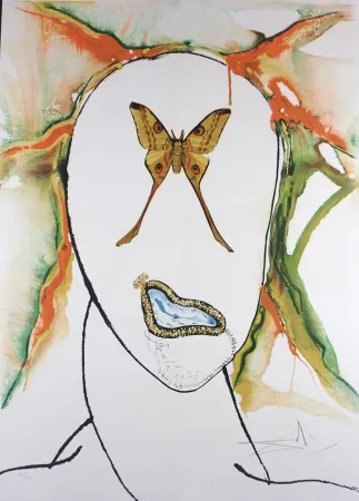 石版画 Dali - Kabuki Dancer