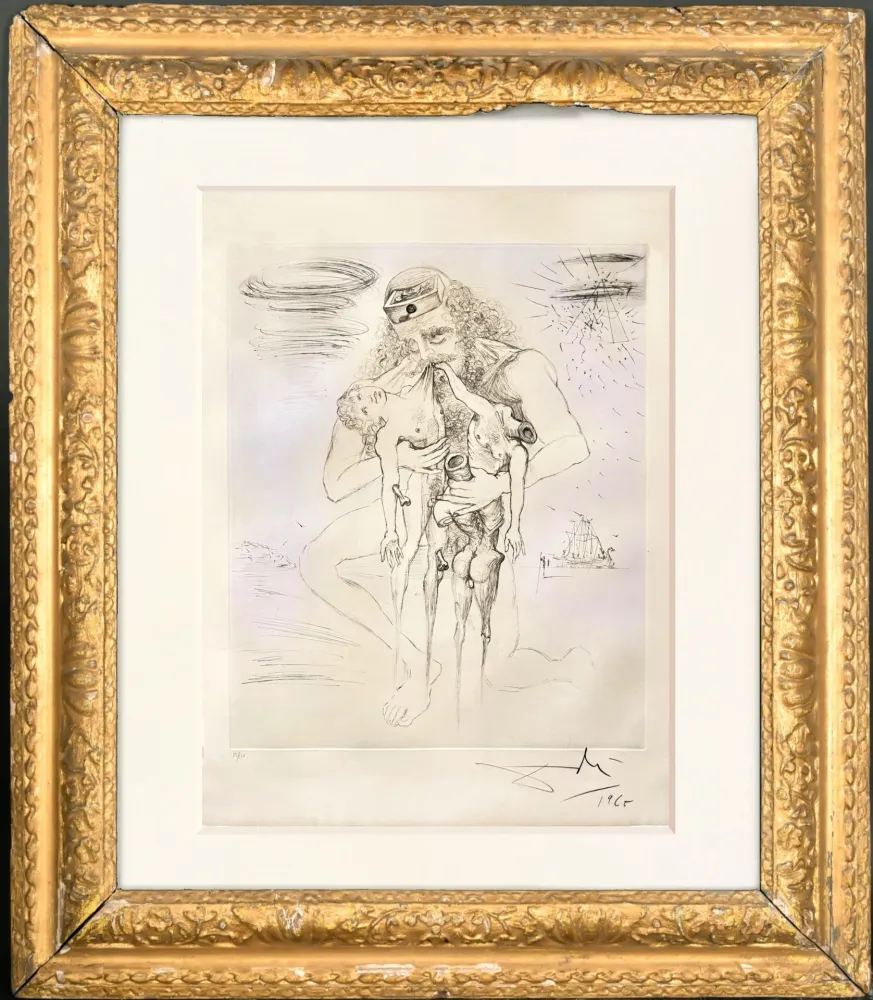 干刻版画 Dali - Kronos (Saturno)
