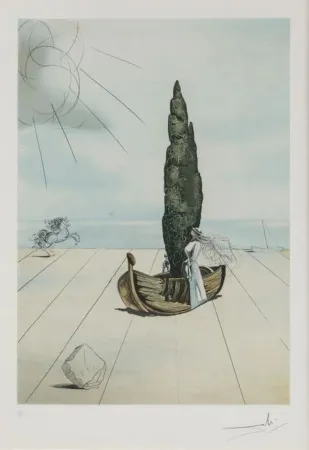 飞尘腐蚀法 Dali - L' apparition de ma cousine carolinetta sur la plage de rosas