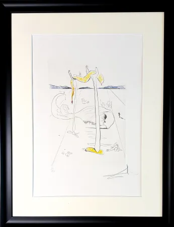 干刻版画 Dali - La Béquille