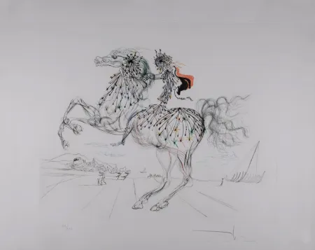 蚀刻飞尘法 Dali - La Chevauchée, circa 1970