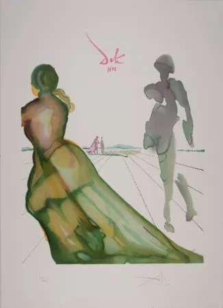 石版画 Dali - La déesse de Cythère..., from Ovide L'art D'aimer - Hand-signed - Large size