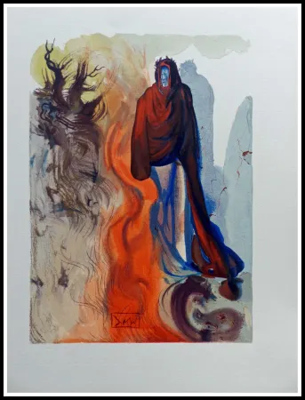木刻 Dali - LA DIVINE COMEDIE - Apparition de Dante